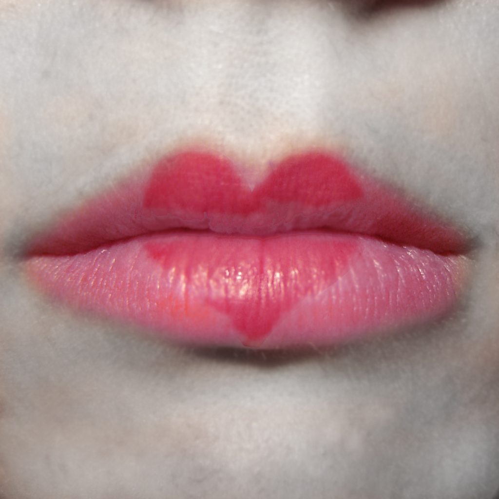 Quirky Lipstick shape on nicely shaped lips